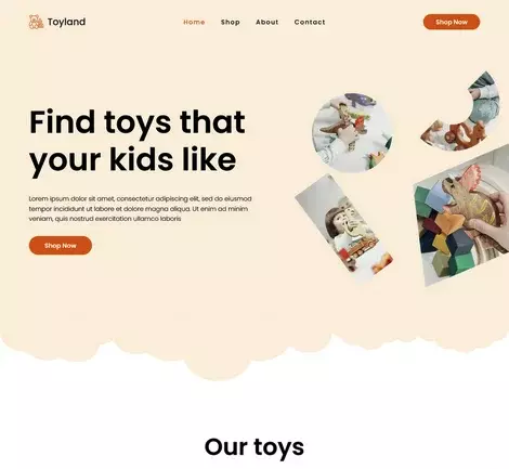 Toyland template demo