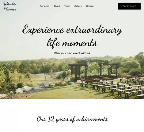 Wonder Planner template demo